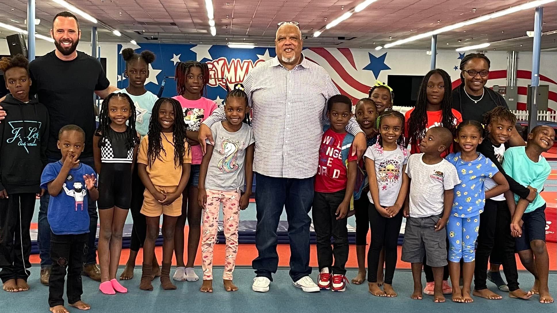 Austin Arthur with east Winter Garden backpack event