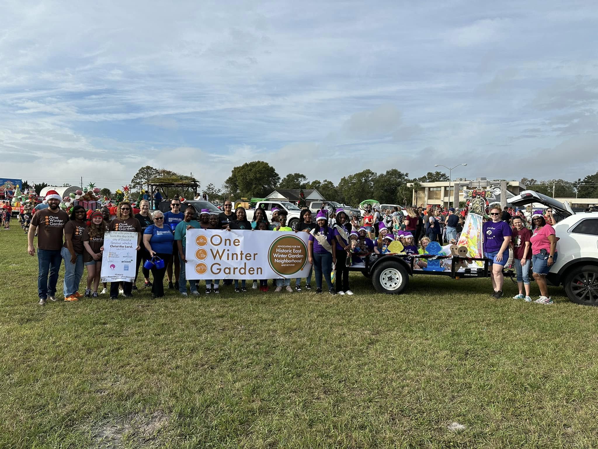 East Winter Garden community gathered outdoors