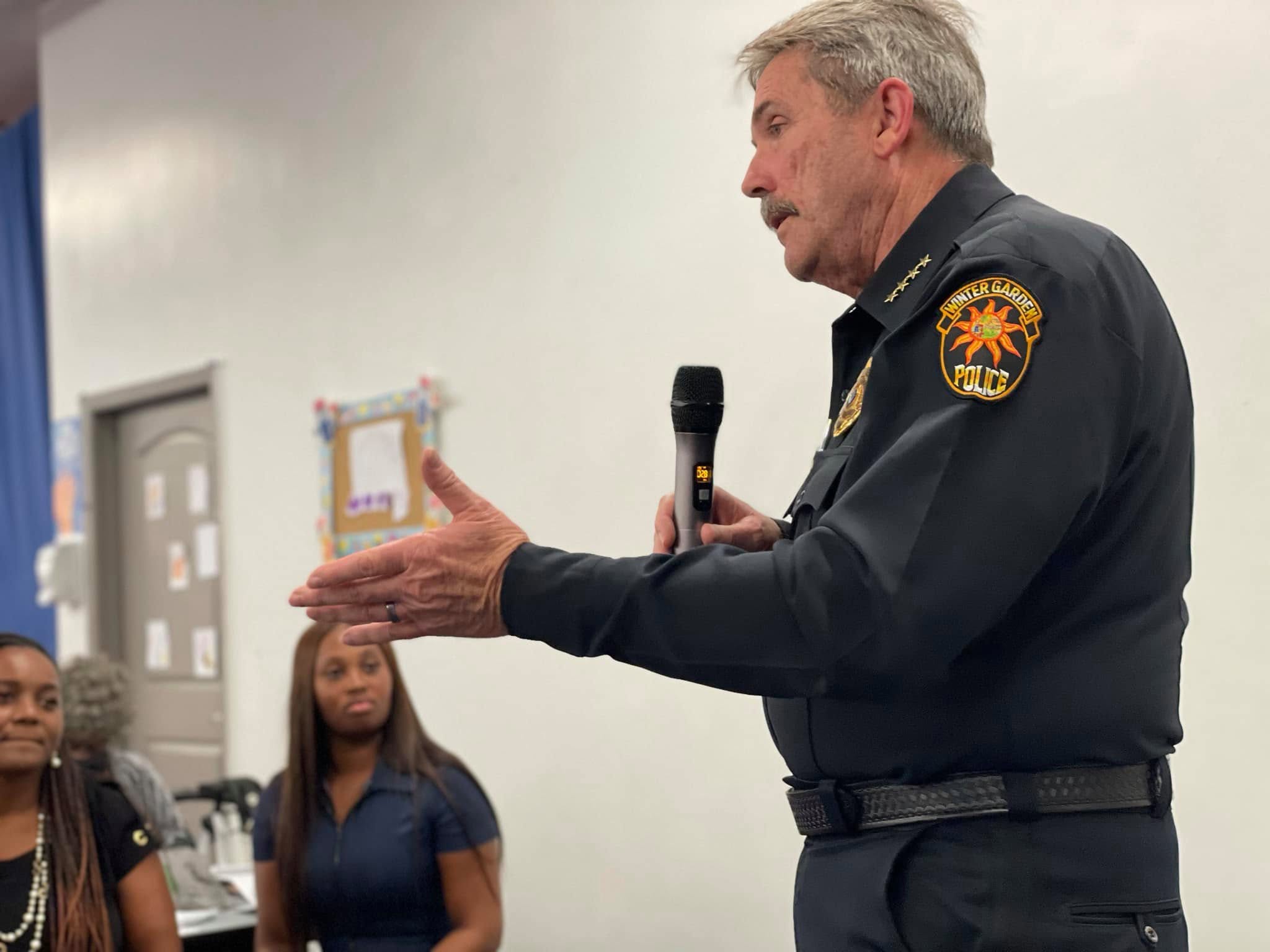 Fire department leaders joining a One Winter Garden meeting